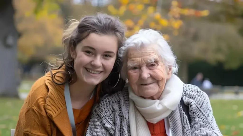 jeune et vieux ensemble